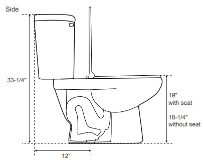 19 inch toilet seat